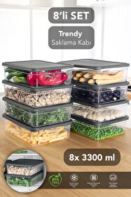 Meleni Home 3'lü Derin Mikrodalga Uyumlu Organizer Set Düzenleyici