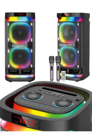 Boomboxtr BTS-1990 Karaoke Bluetooth Hoparlör 2x8'' RGB Işıklı