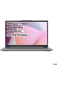 LENOVO IdeaPad Slim 3 AMD Ryzen 7 5825U 8 GB 512GB SSD 15.6