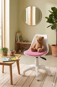 IKEA AKDENİZ ÖRFJÄLL beyaz-vissle pembe çocuk çalışma sandalyesi