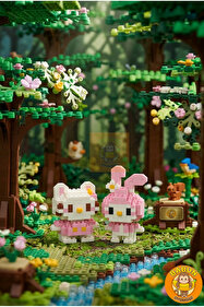 Bricks Hello Kitty ve My Melody 2'li Hediye Seti Mikro Blok Lego