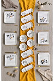 春夏も好き♪②＊給食カゴ10個セット KORKMAZ Link Collection 28 Parça Kare Kahvaltı Takımı A8678