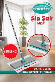 SMARTER Mikrofiber 3'lü Set Yedek Sap,mop,paspas Otomatik Temizlik