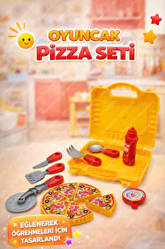 Heroes Çantalı Pizza Seti - Çocuklar Için Eğitici Öğretici
