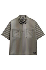 Vans 000T7NGD21-R Cropped Zip Ss Woven Erkek T-Shirt Antrasit