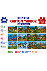 Bonbino Bonkido 4 'lü Puzzle Set - 80 80 96 96 Parça Puzzle 4+yaş