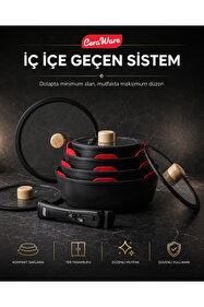 ホットヨガ　LAVA ７点セット Ceraware Hona Made in Korea Seramik Tencere Tava Seti 14 Parça