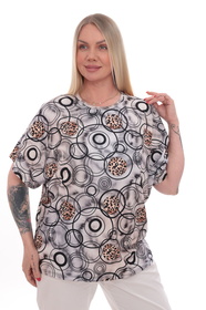 Hanezza Büyük Beden Kadın Yarım Kol Şık Bluz - Hanezza Plus Size