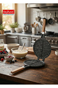 TAŞHAN Döküm Waffle Tavası Ahşap Kulp Siyah - Fiyatı, Yorumları