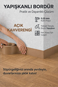 FixCaps Kendinden Yapışkanlı SİYAH Duvar ve Süpürgelik Bordürü 10