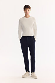 Avva Erkek Siyah Yanı Lastikli Viskon Karışımlı Slim Fit Chino