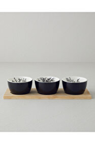 English Home Garden Serenity Stoneware 4 Parça Sunumluk 9,5x5 cm