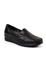 ふちゃ Forelli MIMOZA-H Kadın Siyah (36-41) Deri Comfort Ayakkabı