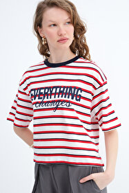 Addax Bisiklet Yaka Çizgili T-shirt P19330 - Fiyatı, Yorumları
