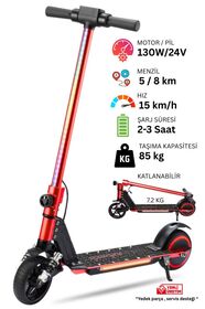 Cool Wheels Elektrikli LED Işıklı Katlanabilir Çocuk Scooter