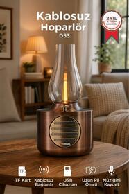 Torima Bluetooth Hoparlör Vintage Gaz Lambası Işıklı Şarjlı