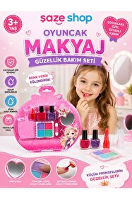 SAZE Şaze Shop Oyuncak Makyaj Güzellik Bakım Seti 3+ Yaş Çocuklara