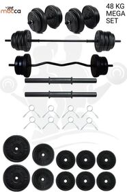 Mocca Style 68 Kg Z-barlı Megaset Halter Seti Ve Dambıl Seti, Uzun