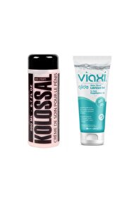 Viaxi Glide Lubricant Gel Naturel 200 ml Çilek Aromalı Su Bazlı  Kayganlaştırıcı Jel 100 ml