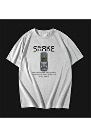 rebelberi Science Bilim Yazılı Oversize Unisex Beyaz T-shirt