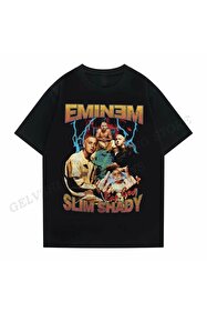 Adrift Eminem - The Slim Shady LP Tasarımlı Unisex Oversize T
