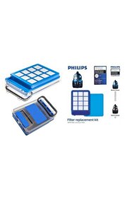 MisterVac Kit Filtri Ricambio Per Philips PowerPro Active FC9521/09 - Hepa, Schiuma, Scarico E Fine