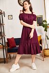 Kleid - Lila - Smock-Kleid