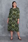 Plus Size Dress - Green - Ruffle hem