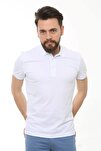Erkek Beyaz Polo Yaka T-shirt 4613