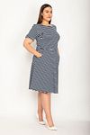Plus Size Dress - Navy blue - Basic