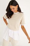 Bluse - Beige - Regular Fit