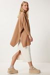 Women's Biscuit Side Slit Oversize Poncho Sweatshirt YY00005