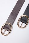 Black-Burgundy 2 Pack Leather Look Women's Belt Twoss21Ke0054