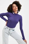 Blouse - Purple - Slim fit