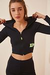 Sweatshirt - Schwarz - Figurbetont