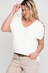 Große Größen in Bluse - Ecru - Regular Fit