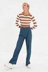 Pants - Blue - Wide leg