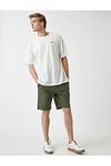 Shorts - Khaki - Mittlerer Bund