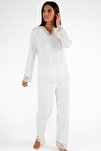 Pajama Set - White - Plain