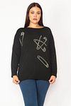 Plus Size Tunic - Black - Relaxed fit