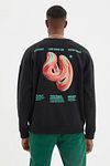 Sweatshirt - Schwarz - Oversized
