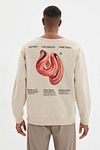 Sweatshirt - Beige - Oversized