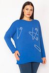 Plus Size Tunic - Blue - Relaxed fit
