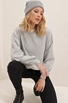 Sweatshirt - Gray - Oversize