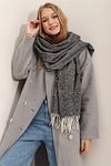 Schultertuch - Grau - Casual