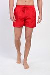 Badeshorts - Rot - Unifarben
