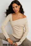Bluse - Beige - Figurbetont