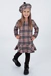 Kleid - Rosa - Gerüschter Saum