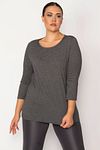 Plus Size Blouse - Gray - Relaxed fit