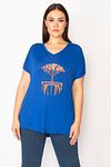 Plus Size Blouse - Navy blue - Regular fit